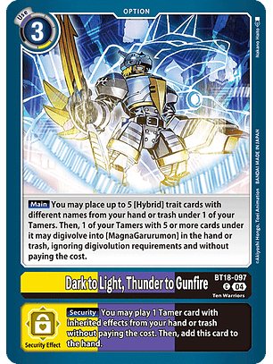 BT18-097 C Dark to Light Thunder to Gunfire