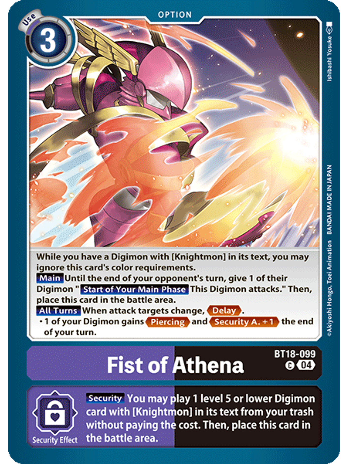 BT18-099 C Fist of Athena 1