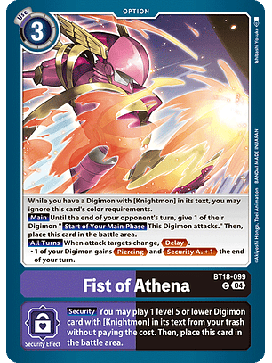 BT18-099 C Fist of Athena