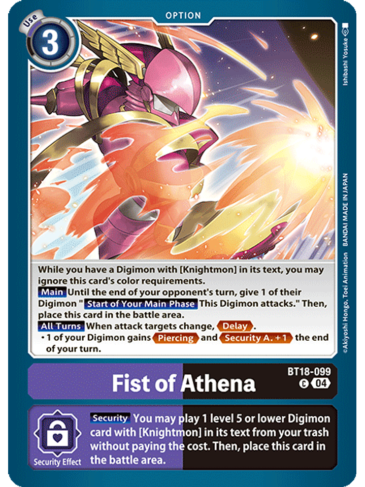 BT18-099 C Fist of Athena 1