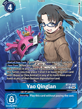 BT19-082 (Alternate Art) Yao Qinglan