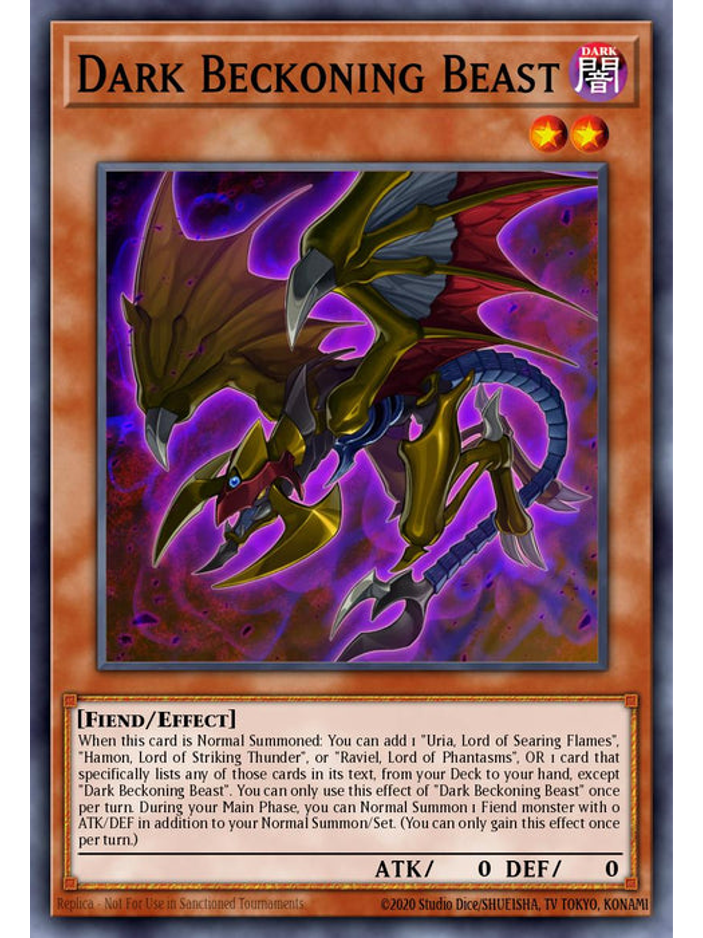 Dark Beckoning Beast - RA03-EN027 - Super Rare 1st Edition 1