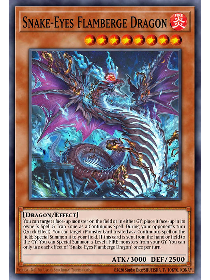 Snake-Eyes Flamberge Dragon - RA03-EN033 - Super Rare 1st Edition 1