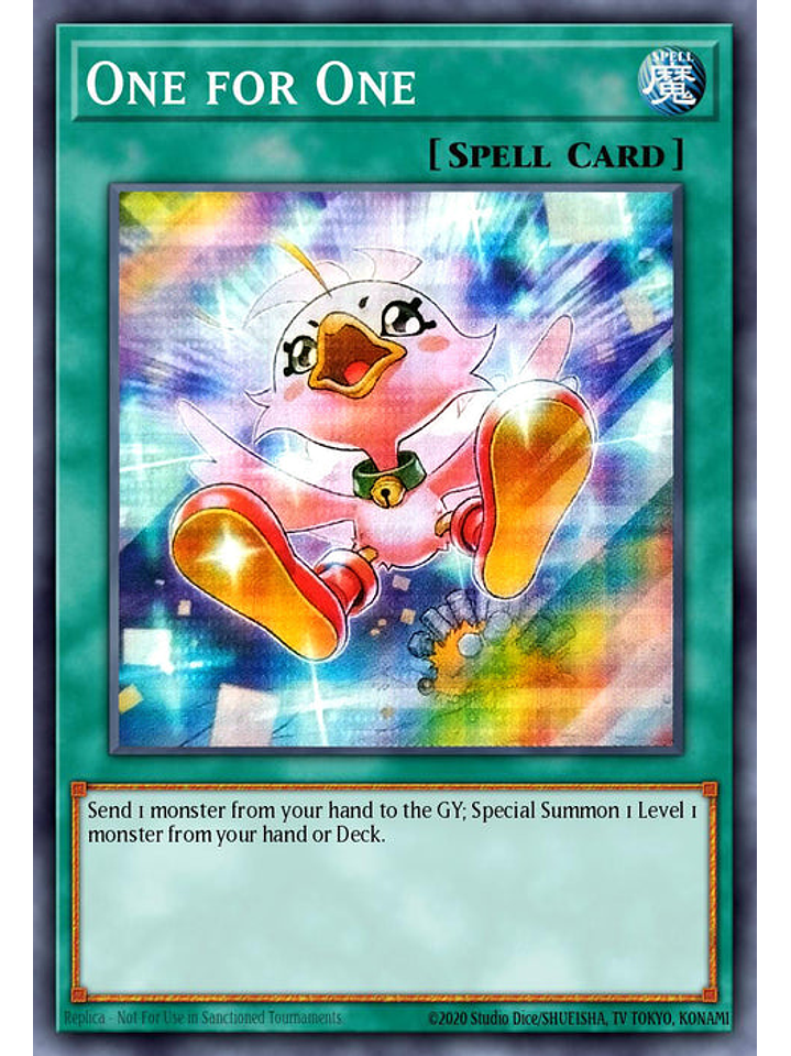 One for One (alternate art) - RA03-EN056 - Super Rare 1st Edition 1