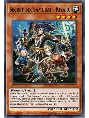Secret Six Samurai - Kizaru - RA03-EN017 - Secret Rare 1st Edition