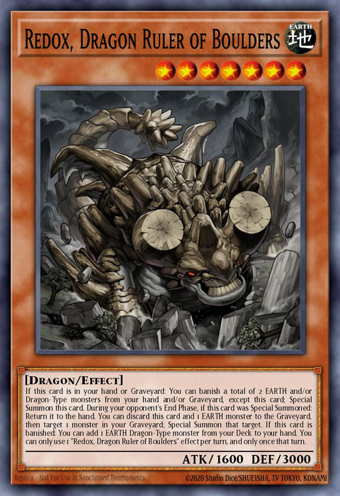 Redox, Dragon Ruler of Boulders - RA03-EN008 - Platinum Secret Rare 1st Edition