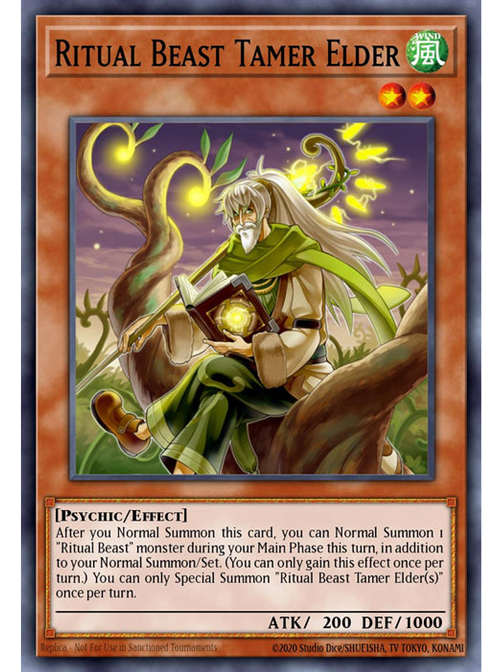 Ritual Beast Tamer Elder - RA03-EN012 - Platinum Secret Rare 1st Edition 1