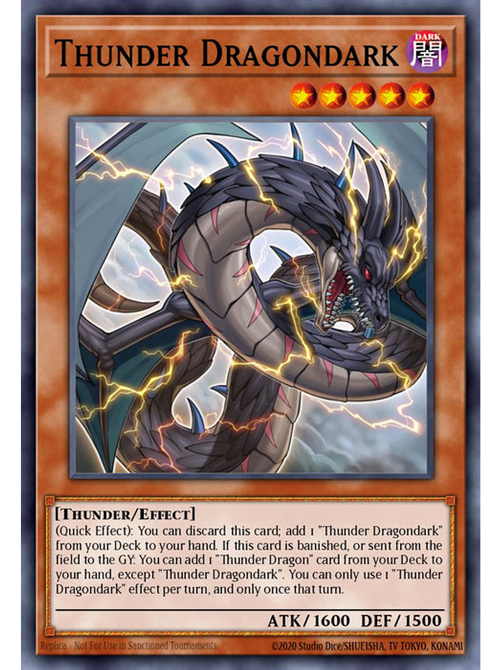 Thunder Dragondark - RA03-EN018 - Platinum Secret Rare 1st Edition 1