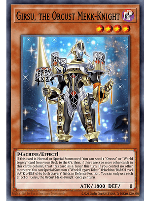 Girsu, the Orcust Mekk-Knight - RA03-EN026 - Platinum Secret Rare 1st Edition