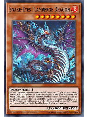 Snake-Eyes Flamberge Dragon - RA03-EN033 - Platinum Secret Rare 1st Edition