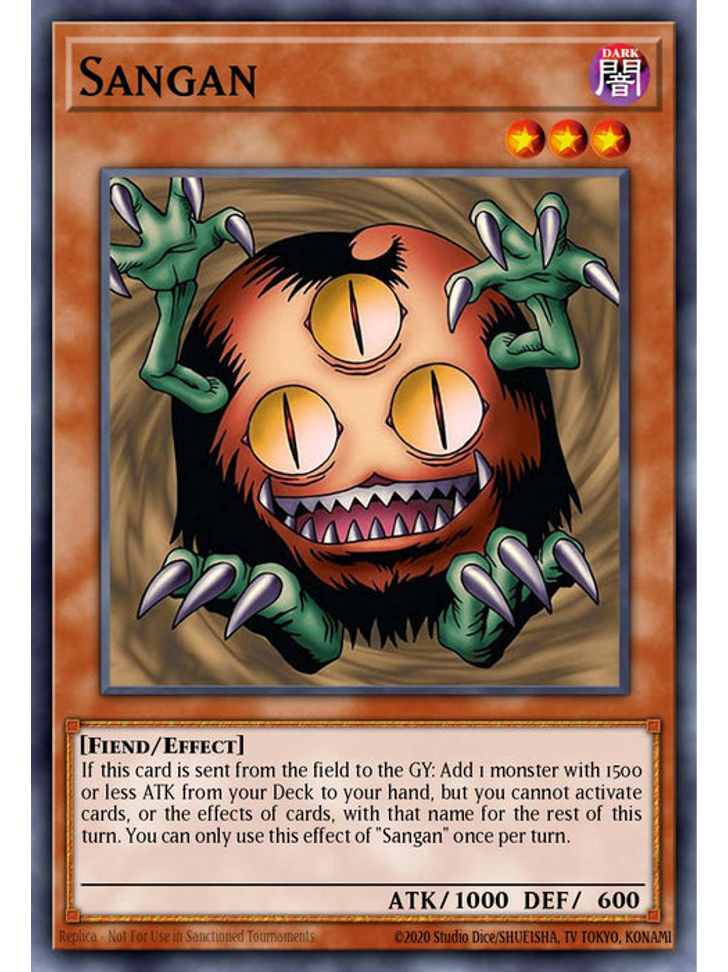 Sangan - RA03-EN089 - Platinum Secret Rare 1st Edition 1