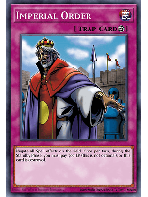 Imperial Order - RA03-EN106 - Platinum Secret Rare 1st Edition