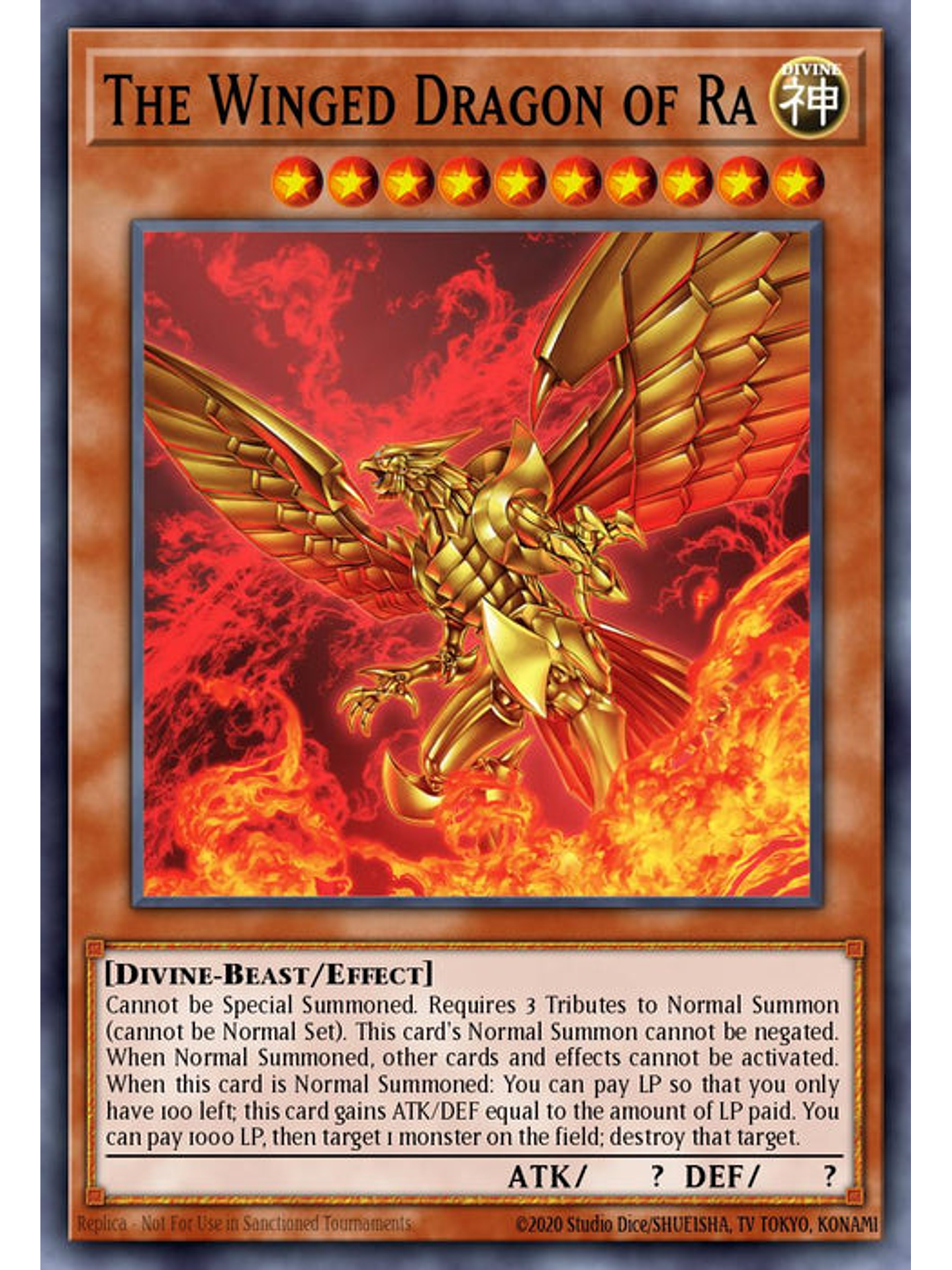 The Winged Dragon of Ra - RA03-EN137 - Platinum Secret Rare 1st Edition 1