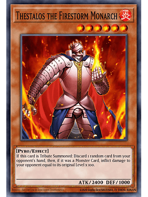 Thestalos the Firestorm Monarch - RA03-EN143 - Platinum Secret Rare 1st Edition