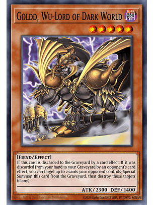 Goldd, Wu-Lord of Dark World - RA03-EN159 - Platinum Secret Rare 1st Edition