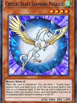 Crystal Beast Sapphire Pegasus - RA03-EN179 - Platinum Secret Rare 1st Edition