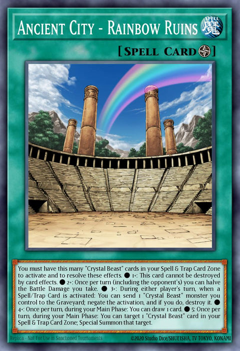 Ancient City - Rainbow Ruins - RA03-EN181 - Platinum Secret Rare 1st Edition