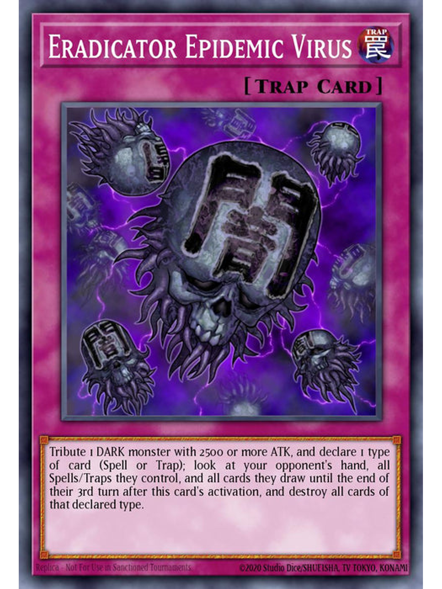 Eradicator Epidemic Virus - RA03-EN183 - Platinum Secret Rare 1st Edition 1