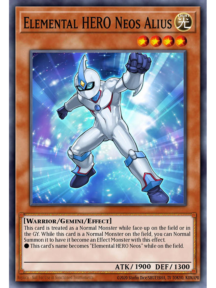 Elemental HERO Neos Alius - RA03-EN184 - Platinum Secret Rare 1st Edition 1