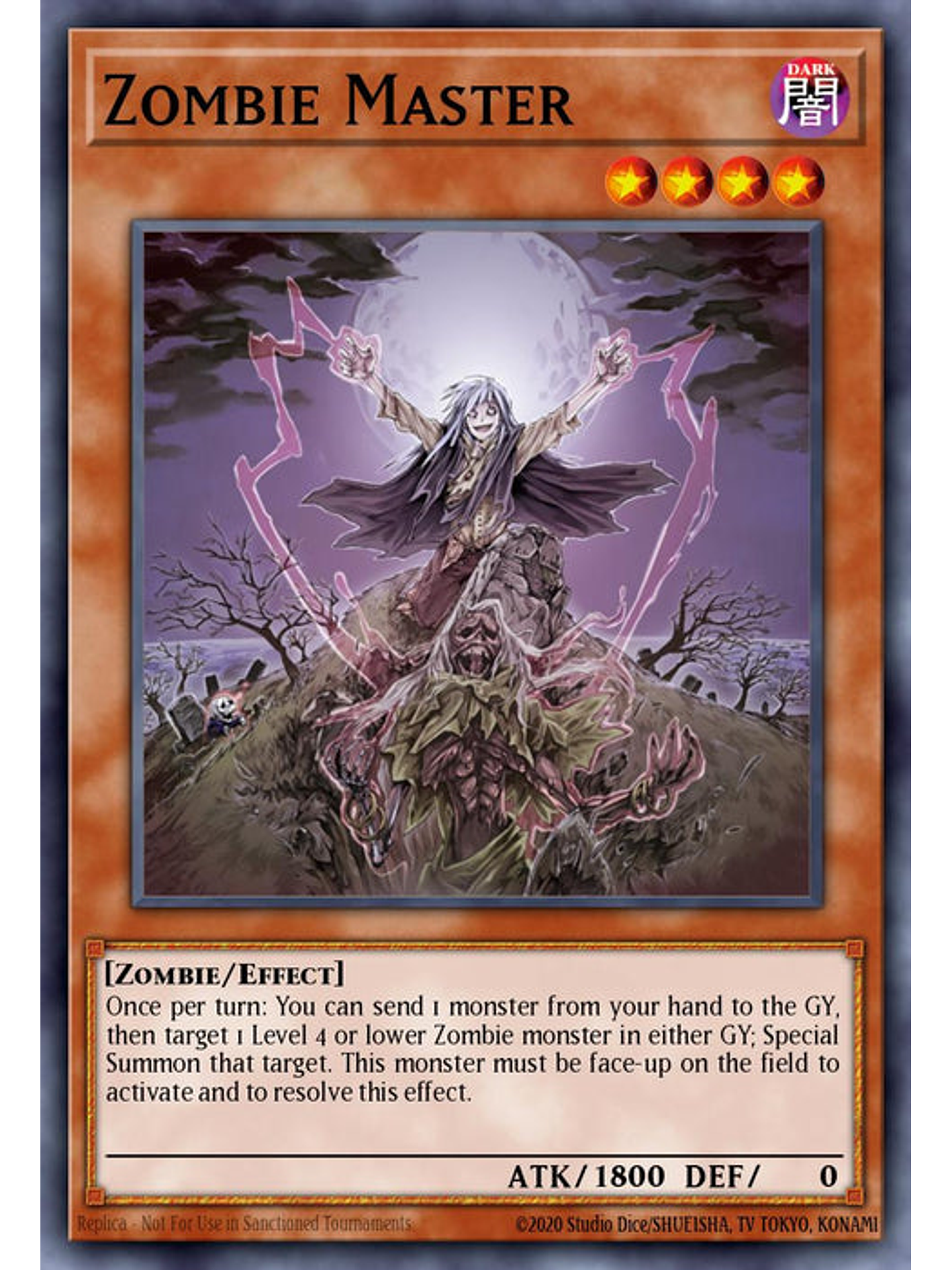 Zombie Master - RA03-EN185 - Platinum Secret Rare 1st Edition 1