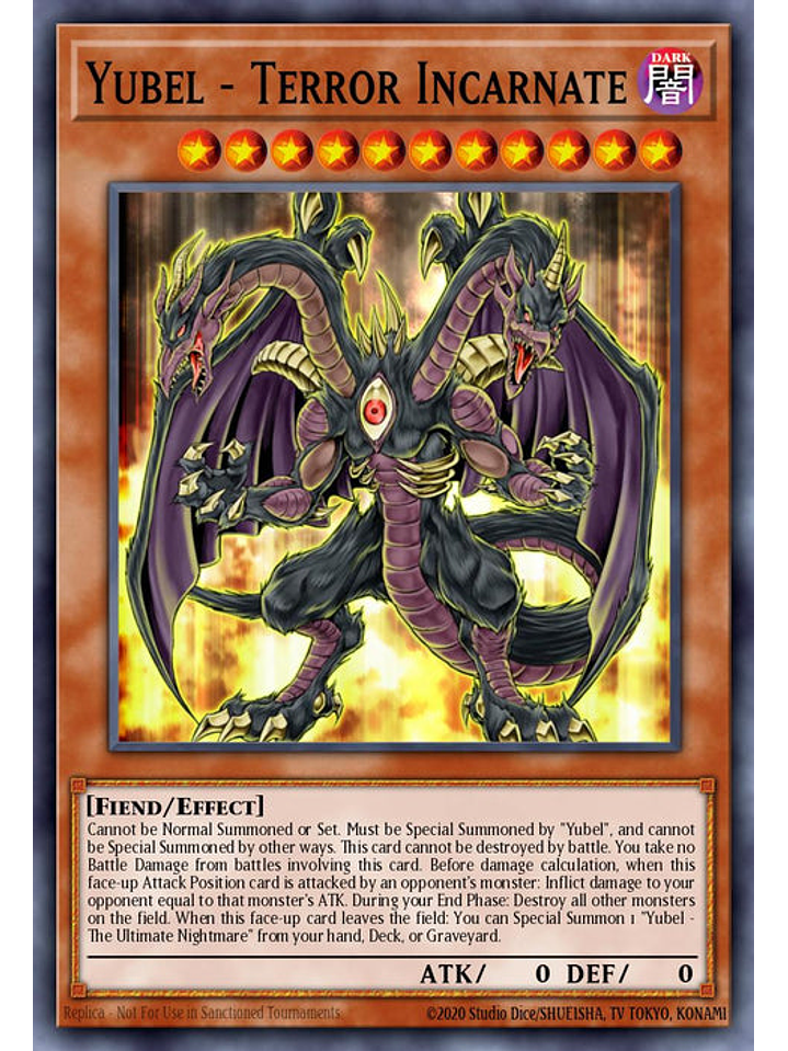 Yubel - Terror Incarnate - RA03-EN190 - Platinum Secret Rare 1st Edition 1