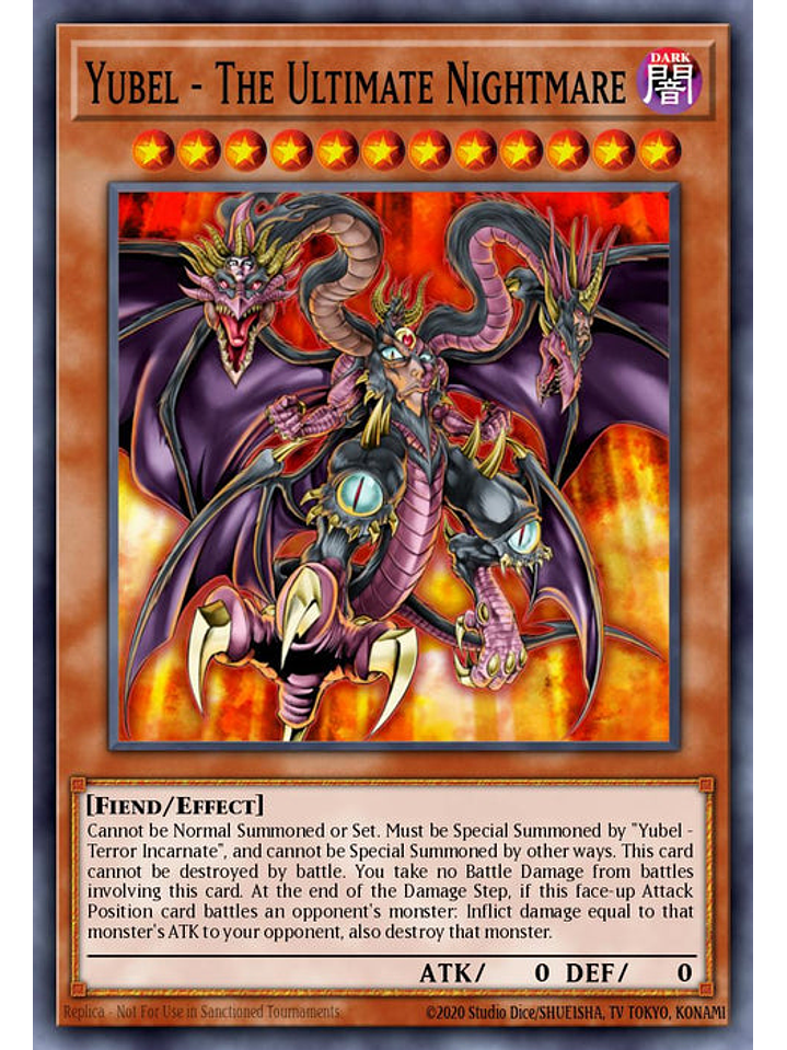 Yubel - The Ultimate Nightmare - RA03-EN191 - Platinum Secret Rare 1st Edition 1