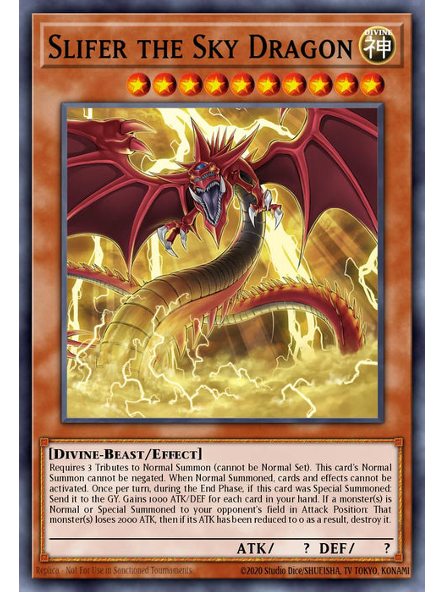 Slifer the Sky Dragon - RA03-EN244 - Platinum Secret Rare 1st Edition 1