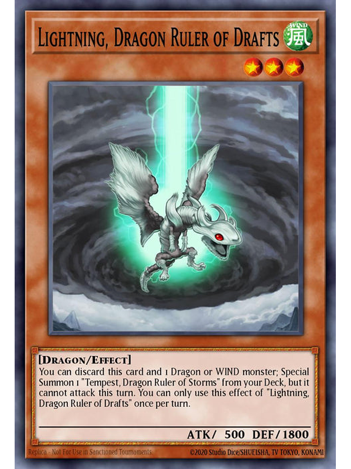 Lightning, Dragon Ruler of Drafts - RA03-EN257 - Platinum Secret Rare 1st Edition 1