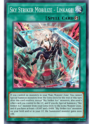 Sky Striker Mobilize - Linkage! - RA03-EN274 - Platinum Secret Rare 1st Edition