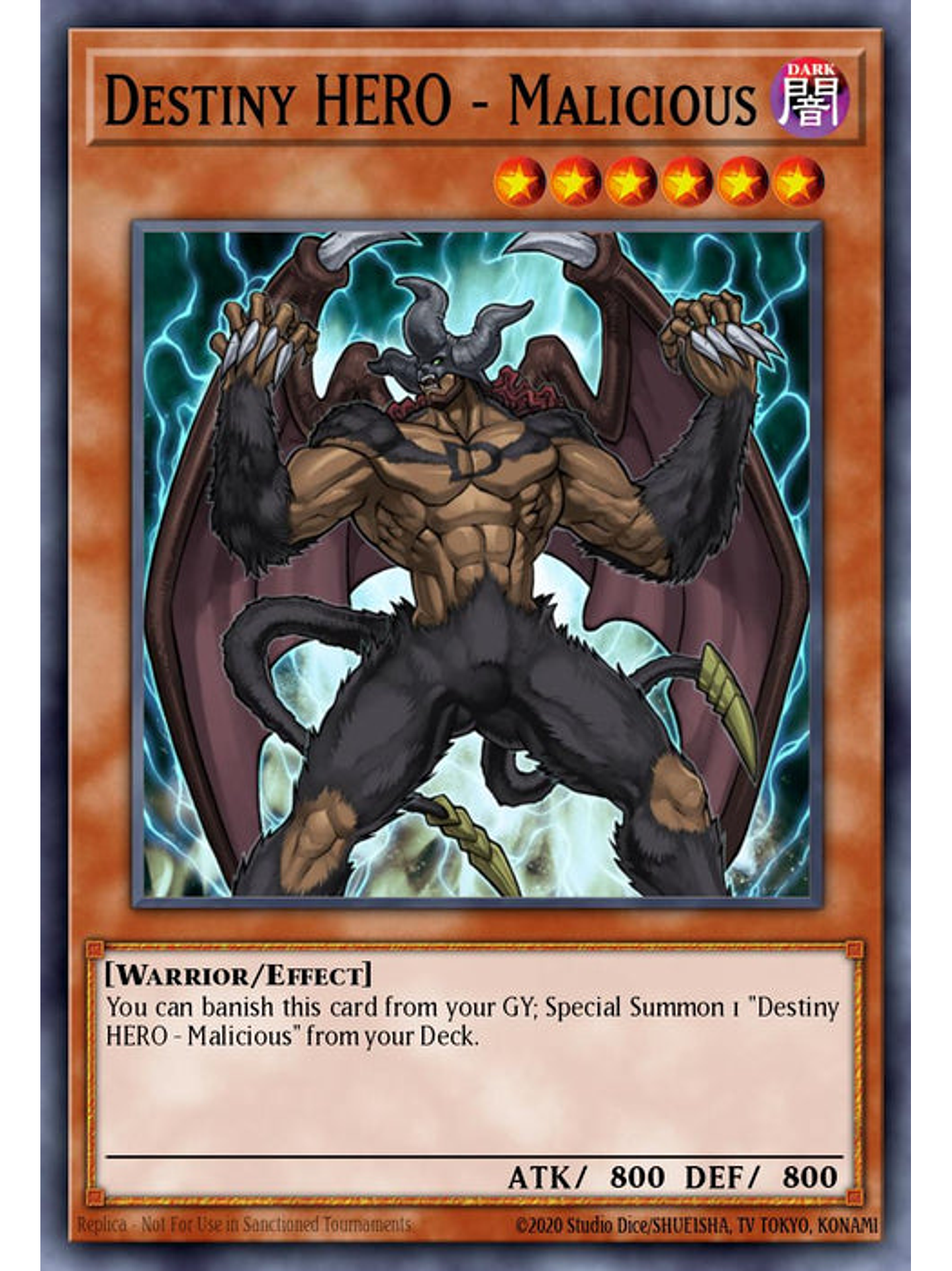 Destiny HERO - Malicious - RA03-EN001 - Quarter Century Secret Rare 1st Edition 1