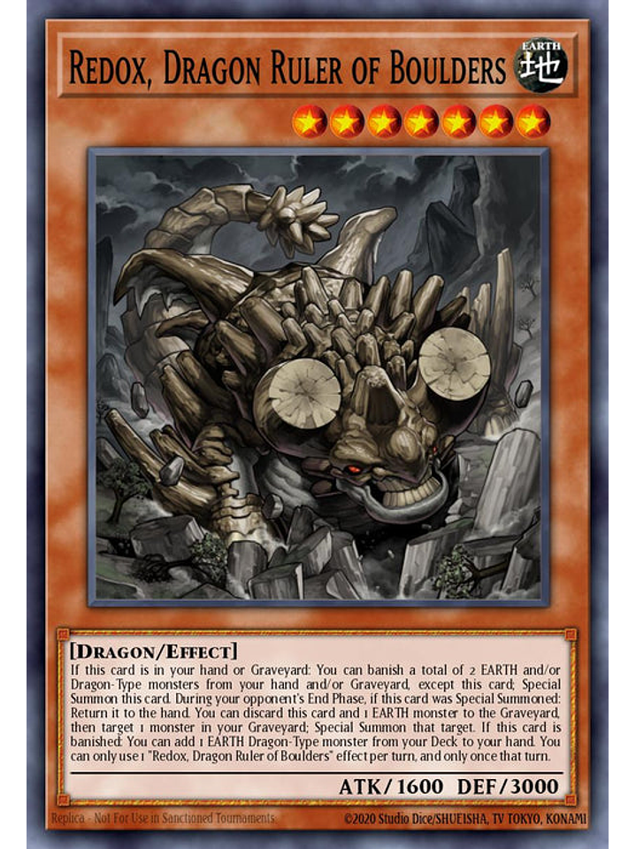 Redox, Dragon Ruler of Boulders - RA03-EN008 - Quarter Century Secret Rare 1st Edition 1