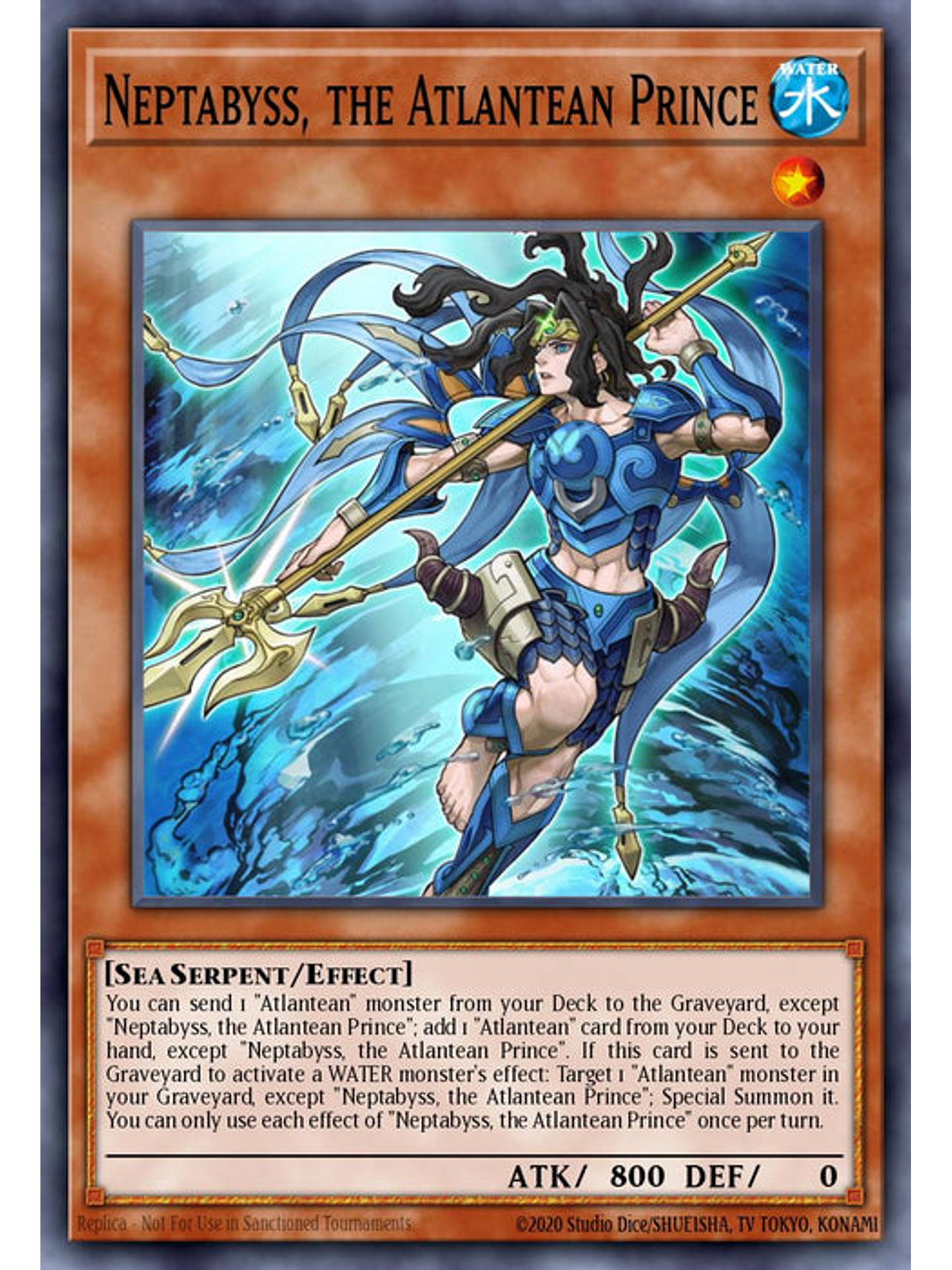 Neptabyss, the Atlantean Prince - RA03-EN013 - Quarter Century Secret Rare 1st Edition 1