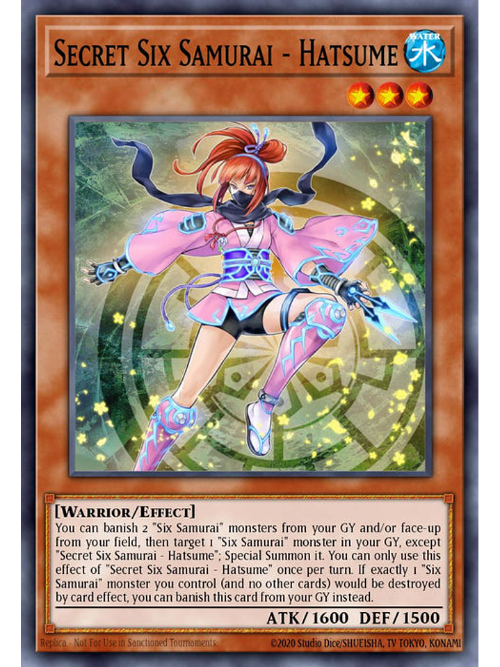 Secret Six Samurai - Hatsume - RA03-EN016 - Quarter Century Secret Rare 1st Edition 1