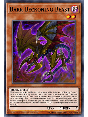 Dark Beckoning Beast - RA03-EN027 - Quarter Century Secret Rare 1st Edition