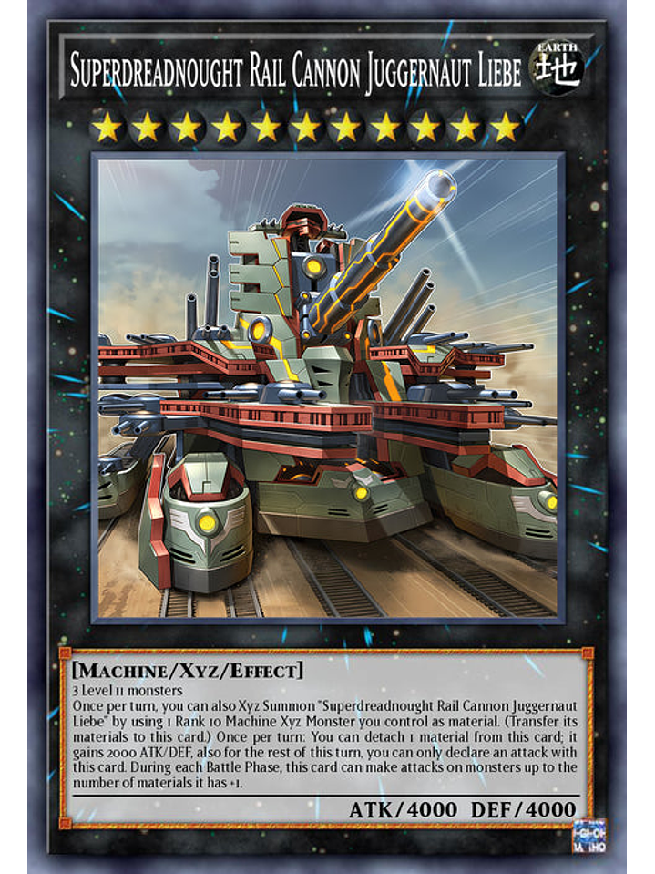 Superdreadnought Rail Cannon Juggernaut Liebe  (alternate art) - RA03-EN041 - Quarter Century Secret Rare 1st Edition 1