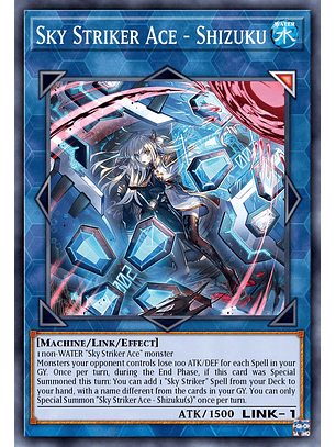 Sky Striker Ace - Shizuku  (alternate art) - RA03-EN043 - Quarter Century Secret Rare 1st Edition