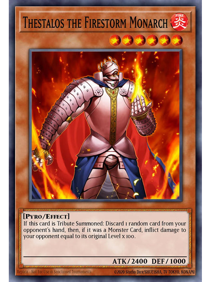 Thestalos the Firestorm Monarch - RA03-EN143 - Quarter Century Secret Rare 1st Edition 1