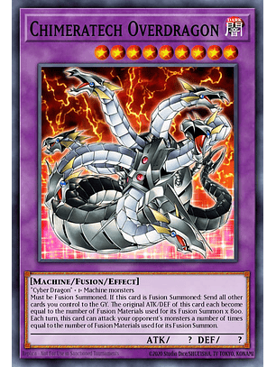 Chimeratech Overdragon - RA03-EN166 - Quarter Century Secret Rare 1st Edition