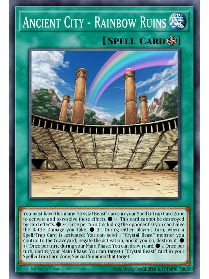 Ancient City - Rainbow Ruins - RA03-EN181 - Quarter Century Secret Rare 1st Edition 1