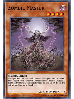 Zombie Master - RA03-EN185 - Quarter Century Secret Rare 1st Edition