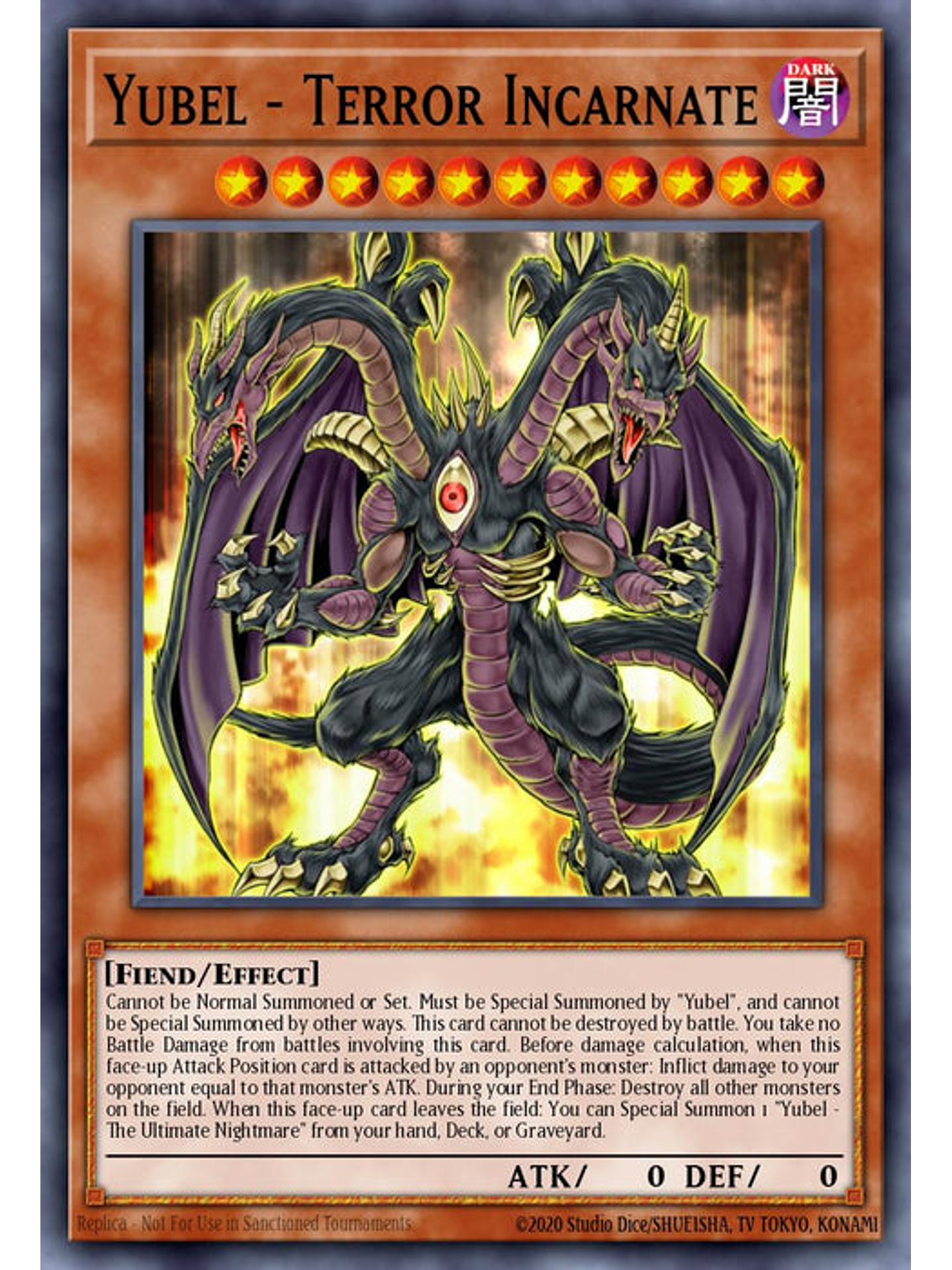Yubel - Terror Incarnate - RA03-EN190 - Quarter Century Secret Rare 1st Edition 1