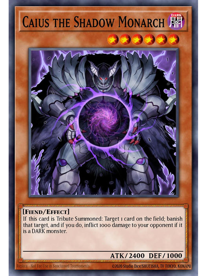 Caius the Shadow Monarch - RA03-EN194 - Quarter Century Secret Rare 1st Edition 1