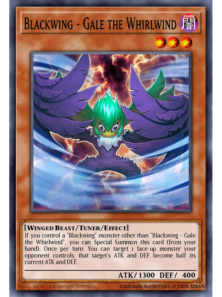 Blackwing - Gale the Whirlwind - RA03-EN215 - Quarter Century Secret Rare 1st Edition 1