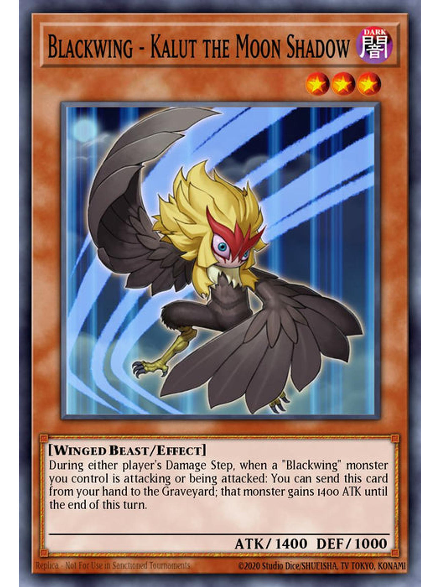 Blackwing - Kalut the Moon Shadow - RA03-EN217 - Quarter Century Secret Rare 1st Edition 1