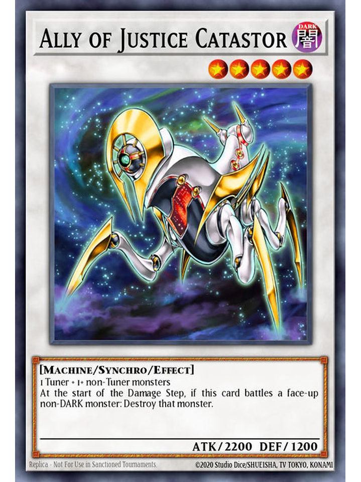 Ally of Justice Catastor - RA03-EN222 - Quarter Century Secret Rare 1st Edition 1