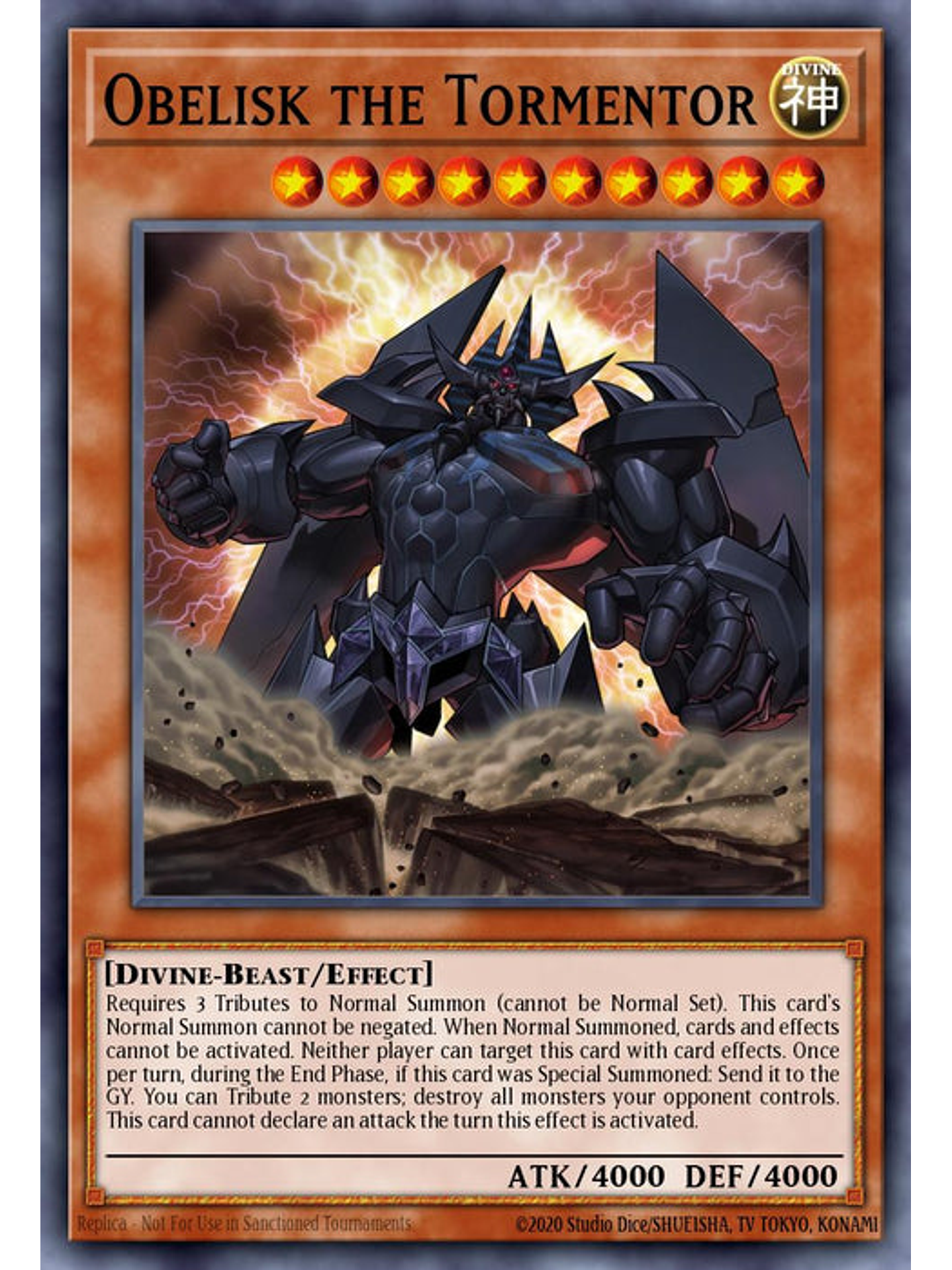 Obelisk the Tormentor - RA03-EN230 - Quarter Century Secret Rare 1st Edition 1