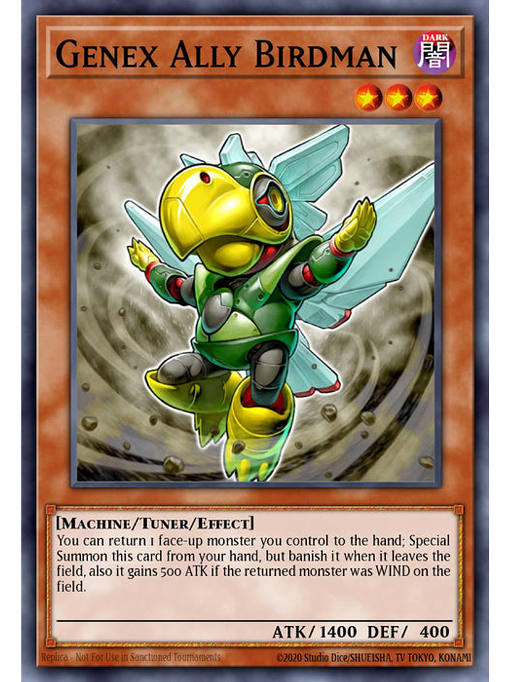 Genex Ally Birdman - RA03-EN247 - Quarter Century Secret Rare 1st Edition 1