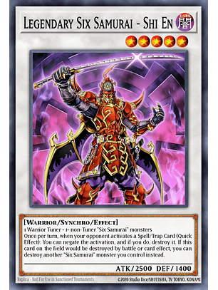 Legendary Six Samurai - Shi En - RA03-EN250 - Quarter Century Secret Rare 1st Edition