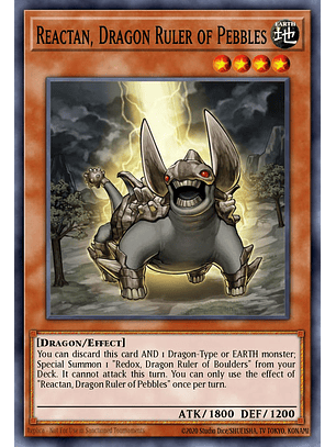Reactan, Dragon Ruler of Pebbles - RA03-EN254 - Quarter Century Secret Rare 1st Edition