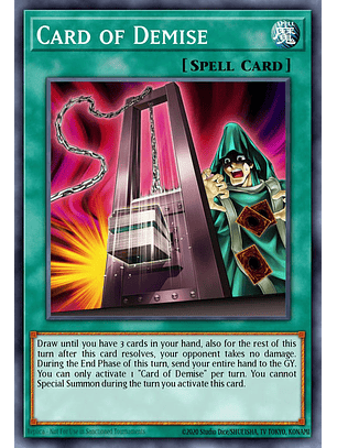 Card of Demise - RA03-EN265 - Quarter Century Secret Rare 1st Edition